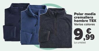 Carrefour Polar media cremallera hombre tex oferta