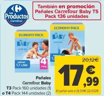 Carrefour Pañales carrefour baby t3 o t4 oferta