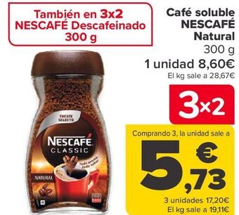 Carrefour Café soluble nescafé natural oferta