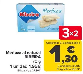 Carrefour Merluza al natural ribeira oferta