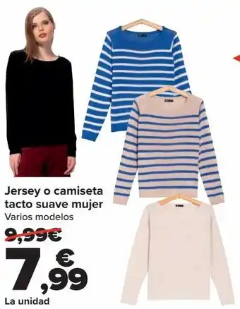 Carrefour Jersey o camiseta tacto suave mujer oferta