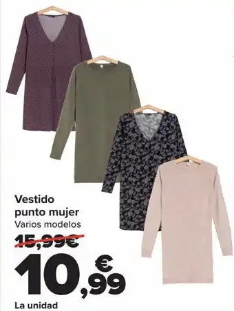 Carrefour Vestido punto mujer oferta