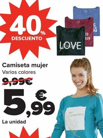 Carrefour Camiseta mujer oferta