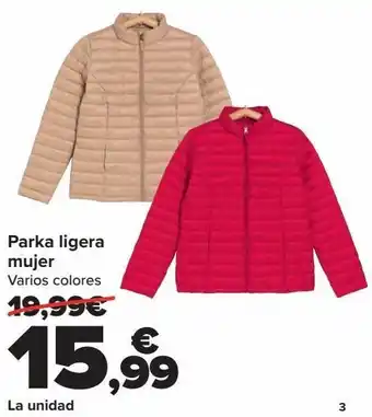 Carrefour Parka ligera mujer oferta