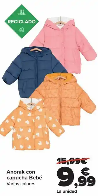 Carrefour Anorak con capucha bebé oferta