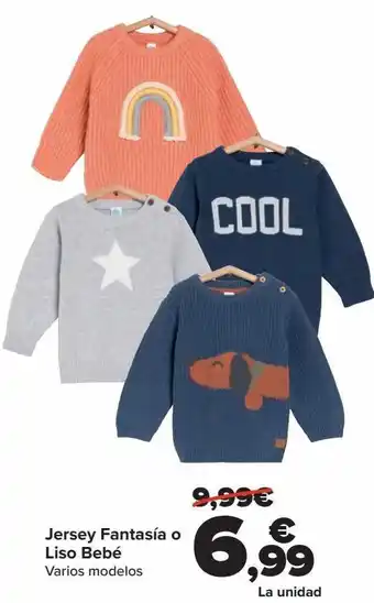 Carrefour Jersey fantasía o liso bebé oferta