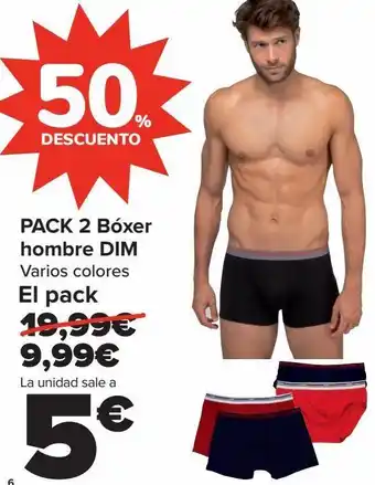 Carrefour Pack 2 boxer hombre dim, el pack oferta