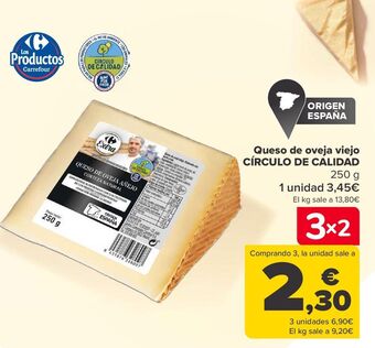 Carrefour Queso de oveja viejo círculo de calidad oferta