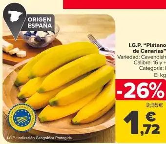 Carrefour Ig.p. "plátano de canarias" oferta