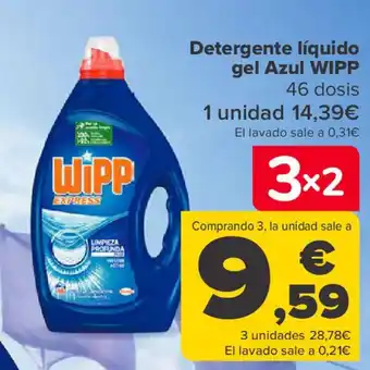 Carrefour Detergente líquido get azul oferta