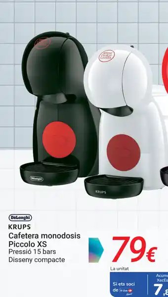 Carrefour Krups Cafetera monodosis Piccolo XS oferta