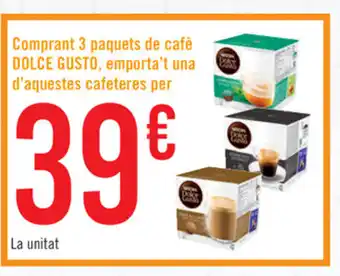 Carrefour Dolce Gusto Comprant 3 paquets dé cafè oferta