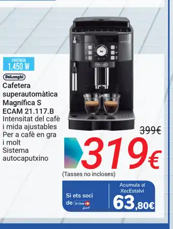Carrefour Cafetera superautomàtica Magnifica S Ecam 21.117.B oferta