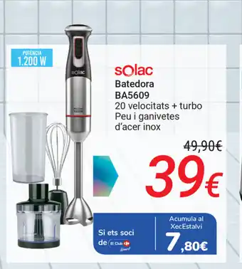 Carrefour solac Batedora BA5609 20 velocitats + turbo oferta
