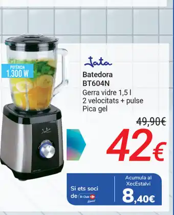 Carrefour Batedora BT604N 1.5l 2 velocitats + pulse Pica gel oferta