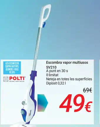 Carrefour Polti Escombra vapor multiusos SV210 oferta