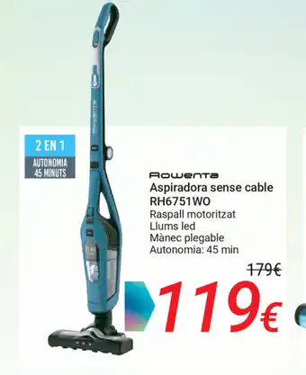 Carrefour Rowenta Aspiradora sense cable RH6751WO oferta