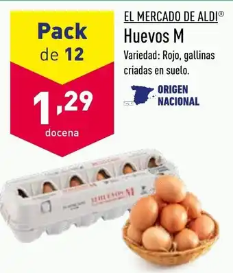 ALDI El Mercado De Aldi Huevos M, docena oferta