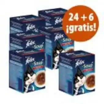 Zooplus Felix soup 30 x 48 g snacks para gatos en oferta: 24 + 6 ¡gratis! oferta