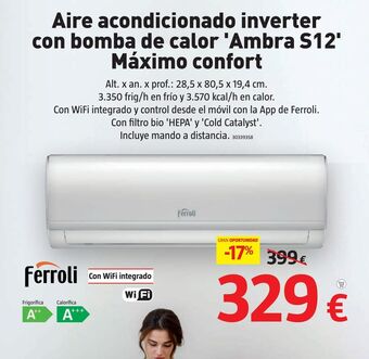 Bauhaus Aire acondicionado ferroli oferta