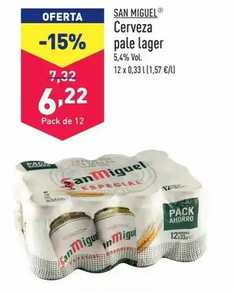 ALDI Cerveza pale lager san miguel oferta