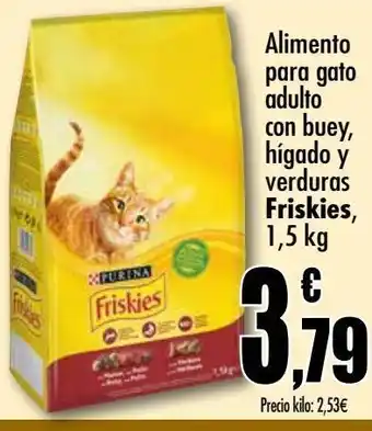 Unide Market Alimento para gato adulto con buey, higado y verduras friskies oferta