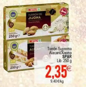 Plenus Supermercados Turrón suprema alcant-xixona spar lib. oferta
