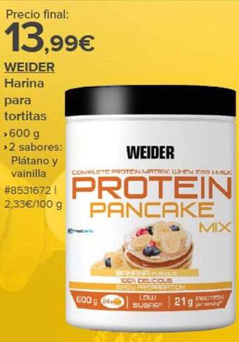 Costco Weider harina para tortitas oferta