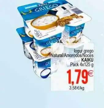 Plenus Supermercados Iogurte greto natural-amorodos-noces kaiku pack 4 oferta