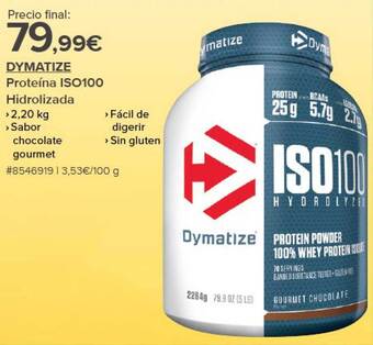Costco Dymatize proteina iso100 hidrolizada oferta