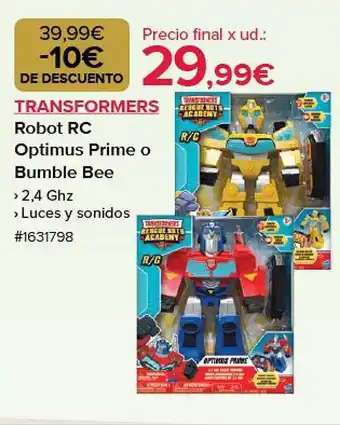 Costco Transformers robot rc optimus prime o bumble bee oferta