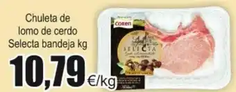 FROIZ Chuleta de lomo de cerdo Selecta bandeja kg oferta