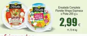 FROIZ Ensalada Completa Florette Wraps Espinaca o Poke 255g oferta