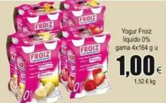 FROIZ Yogur Froiz liquido 0% gama 4 x 164gu oferta