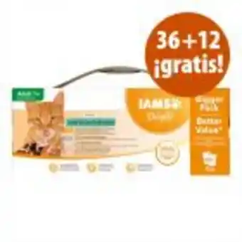 Zooplus Iams delights 48 x 85 g en oferta: 36 + 12 ¡gratis! oferta