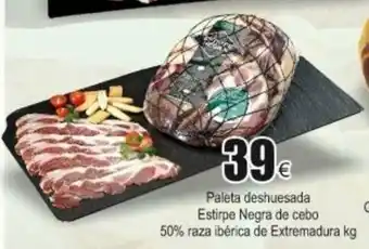 FROIZ Paleta deshuesada Estirpe Negra de cebo 50% raza ibérica de Extremadura oferta