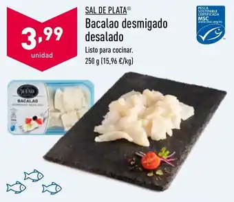 ALDI Sal de Plata Bacalao desmigado desalado 250g oferta