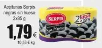 FROIZ Aceitunas Serpis negras sin hueso 2 x 85g oferta