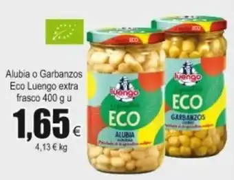 FROIZ Alubia o Garbanzos Eco luengo extra frasco 400g oferta