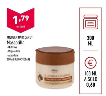 ALDI Mildeen Hair Care Mascarilla 300ml oferta