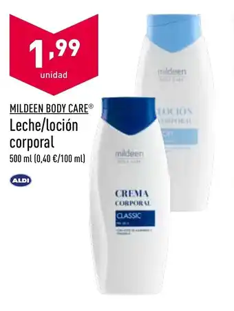 ALDI Mildeen Body Care Leche/loción corporal 500 ml oferta