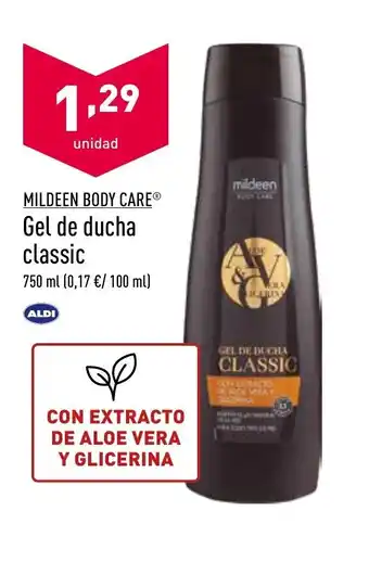 ALDI Mildeen Body Care Gel de ducha classic 750 ml oferta