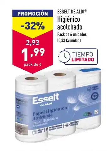 ALDI Esselt de Aldi Higiénico acolchado Pack de 6 unidades oferta
