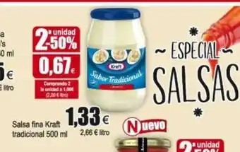 FROIZ Salsa fina Kraft tradicional 500ml oferta