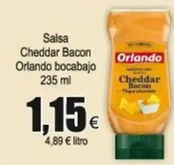 FROIZ Salsa Cheddar Bacon Orlando bocabajo 235ml oferta