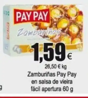 FROIZ Zamburiñas Pay Pay en salsa de vieira fácil apertura 60g oferta
