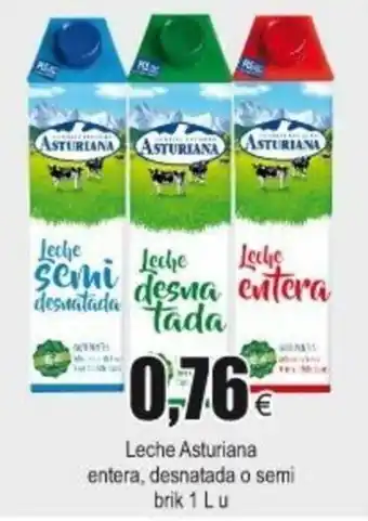FROIZ Leche Asturiana entera, desnatada o semi brik 1L u oferta