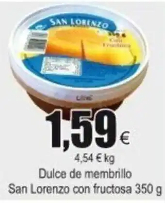 FROIZ Dulce de membrillo San Lorenzo con fructosa 350g oferta
