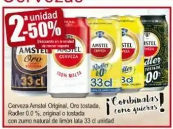 FROIZ Cerveza Amstel Original, Oro tostada oferta