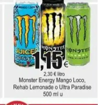 FROIZ Monster Energy Mango Loco Rehab Lemonade o Ultra Paradise 500ml u oferta